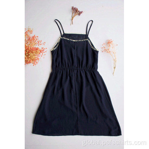 Women Embroidered Dress Women Mid-length Suspender Dress Manufactory